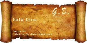Gelb Dina névjegykártya